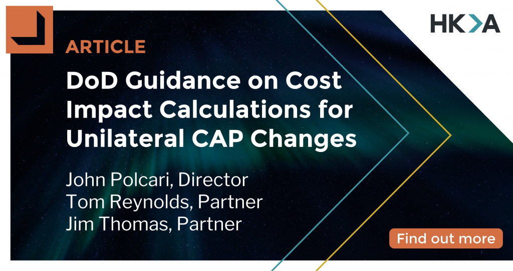DoD Guidance on Contractor Accounting Changes Stirs Debate DoD Guidance on Cost Impact